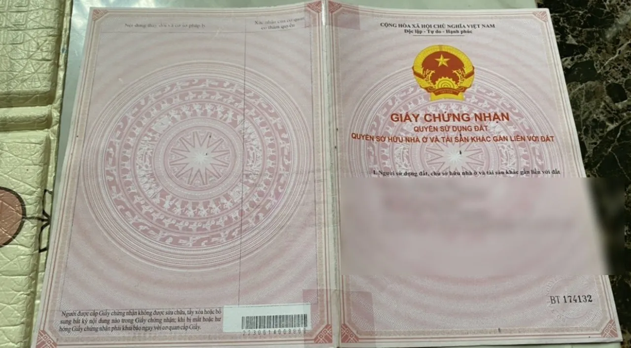 Phú Yên 58 ha — sổ đỏ đã xác minh (che thông tin cá nhân)