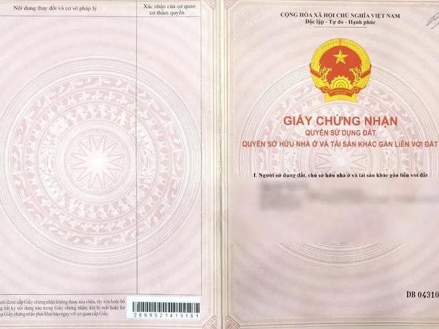 Long Tân 3,5 ha — sổ đỏ đã xác minh (che thông tin cá nhân)